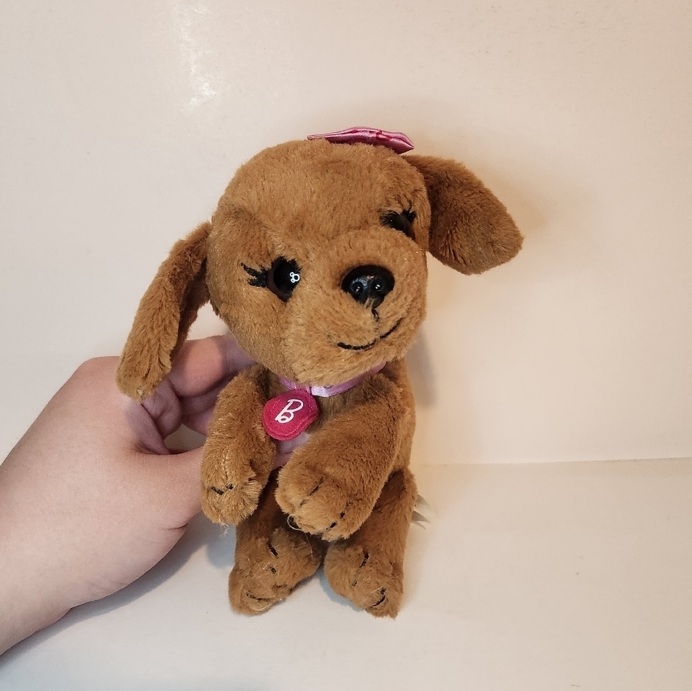 6” Brown Barbie Dog Plush stuffed animal without Tail